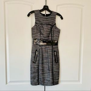 bebe Naomi Blocked Tweed Dress